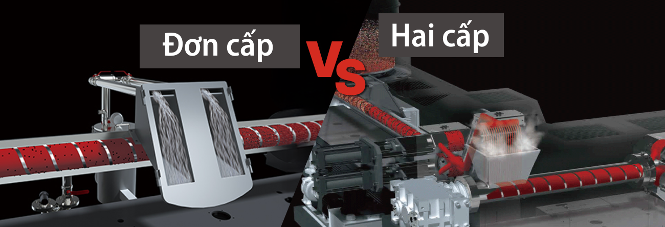 Máy tái chế một cấp vs. hai cấp